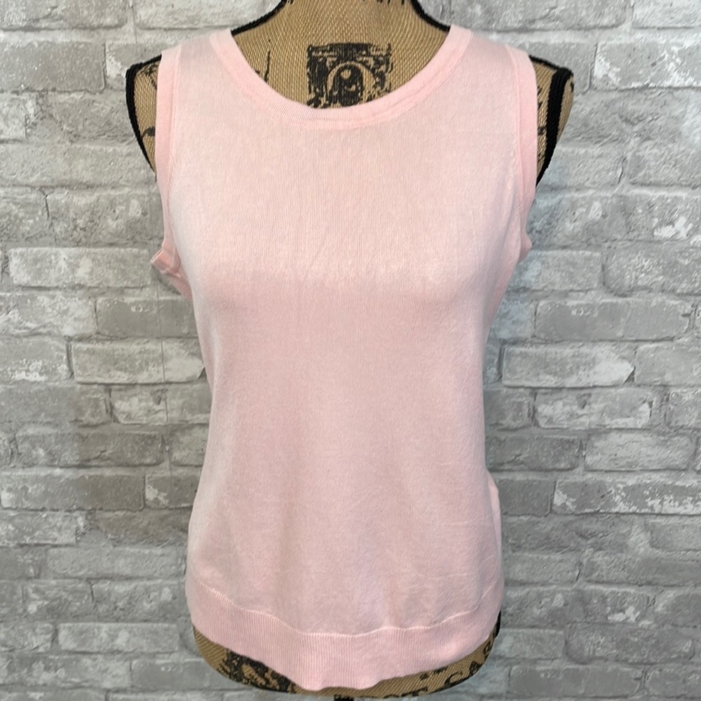 Roz & Ali Pink Sweater Tank Top